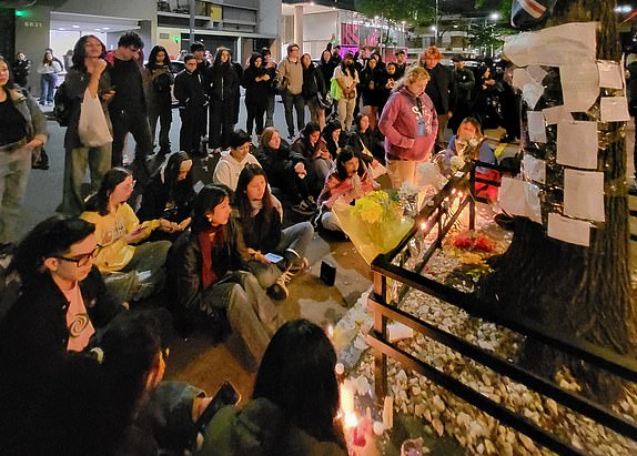 Handout image courtesy of Daniela Flores of fans holding a vigil for Liam Payne  on Wednesday evening outside the Casa Sur Hotel in the Palermo neighbourhood of Buenos Aires, Argentina, where the former One Direction star died at the age of 31 falling from a hotel balcony. Issue date: Thursday October 17, 2024. PA Photo. See PA story DEATH Payne. Photo credit should read: Daniela Flores/PA Wire NOTE TO EDITORS: This handout photo may only be used for editorial reporting purposes for the contemporaneous illustration of events, things or the people in the image or facts mentioned in the caption. Reuse of the picture may require further permission from the copyright holder.