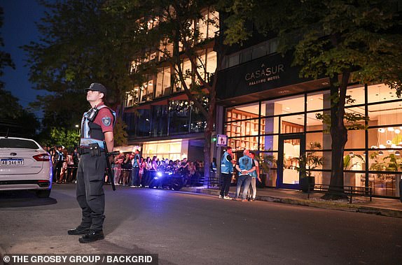 Buenos Aires, ARGENTINA  - A somber scene outside the CasaSur Palermo Hotel in Buenos Aires, where Liam Payne tragically passed away.  Pictured: CasaSur Palermo Hotel  BACKGRID USA 16 OCTOBER 2024   BYLINE MUST READ: The Grosby Group / BACKGRID  USA: +1 310 798 9111 / usasales@backgrid.com  UK: +44 208 344 2007 / uksales@backgrid.com  *UK Clients - Pictures Containing Children Please Pixelate Face Prior To Publication*