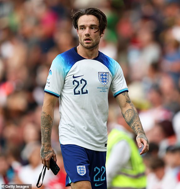 MANCHESTER, ENGLAND - JUNE 11: Liam Payne of England during Soccer Aid for Unicef 2023 at Old Trafford on June 11, 2023 in Manchester, England. (Photo by Matt McNulty/Getty Images)